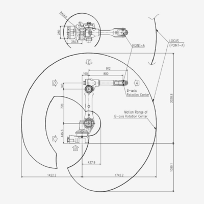 Braço do robô da linha central de Hyundai HH020 6 com a máquina de soldadura de Teach Pendant And do controlador para o robô de soldadura