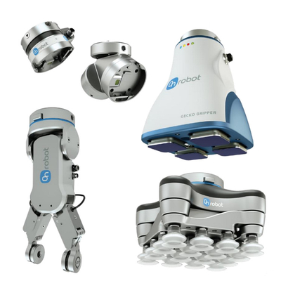 o onrobot ENCANTA O QC do QC HEX-E dos SENSORES HEX-H do QC para o prendedor robótico do onrobot e o cobot de UR