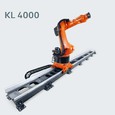 Trilho de solda/Palletizing do robô industrial da linha central de KUKA KR600 R2830 6 do robô KL4000 da trilha