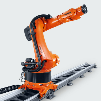 Trilho de solda/Palletizing do robô industrial da linha central de KUKA KR600 R2830 6 do robô KL4000 da trilha