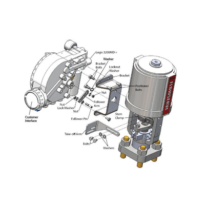 Positioner pneumático da válvula da DM Digital do Positioner UAS Logix 3200 de Flowserve