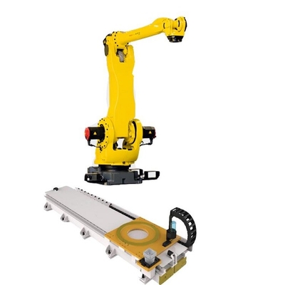 Robô Palletizing M-410iB/140H industrial de Fanuc de 5 linhas centrais com o trilho do robô de GBS