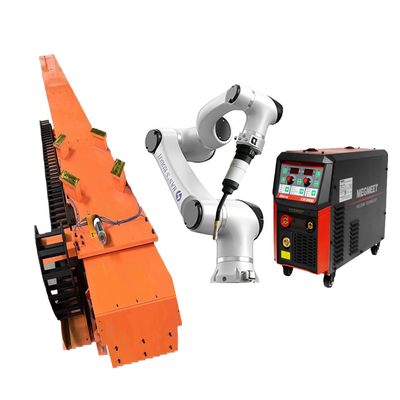 Robô de soldadura da linha central de Hans E5 6 com sistema da tocha e de trilhos para Mig Mag Tig Welding Solution