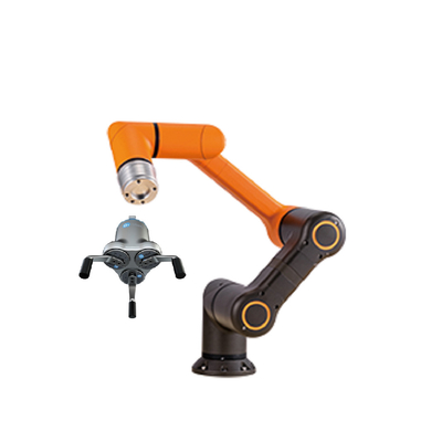 Braço colaborador do robô de HCR-3A com linha central Cobot Palletizer de Hanwha 6 do prendedor do sistema Onrobot da visão