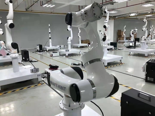 Colheita colaboradora e colocação do braço do robô da linha central flexível de Hansrobot 6 élficos com prendedor de Onrobot