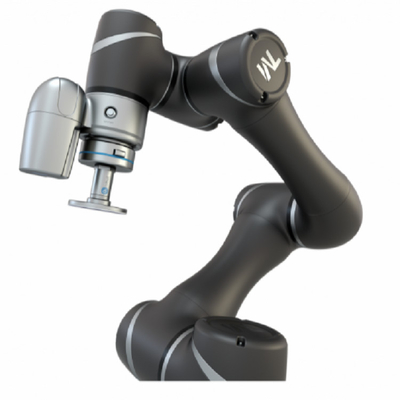 Braço colaborador do robô TM5-700 com a tocha da máquina de soldadura TBI para Mig Mag Tig