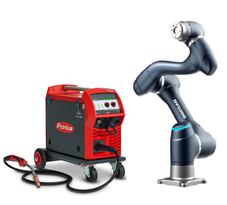 Braço do robô de Cobot H2017 da carga útil de Doosan 20kg com a máquina automática da soldadura de arco do Tig MiG do robô