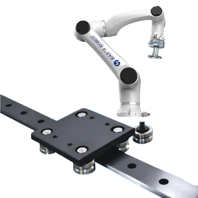 Braço colaborador do robô de Hans E5 com o prendedor e sistema ferroviário pneumáticos de Onrobot