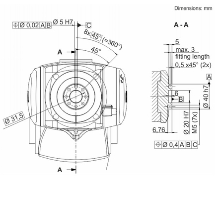 Trilho linear da trilha do robô industrial de GBS KR10 R1100-2 KUKA para o braço do robô de soldadura