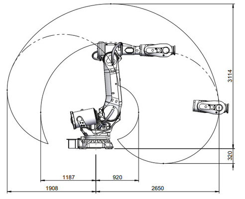 Robô industrial de uso geral de ABB com o Positioner da máquina de soldadura GBS do Mig