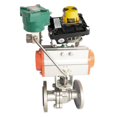 Válvula de controle chinesa com a válvula de atuador pneumático e de solenoide de Asco 8210G e os interruptores de limite do westlock 2200