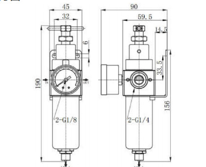 Válvula pneumática com a 1/4 de válvula de diminuição inoxidável de corrida resistente da pressão do filtro de JHJ para aplicações pneumáticas