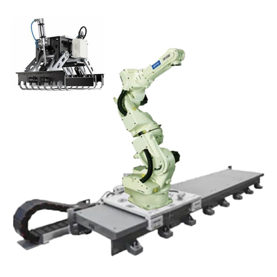 Linha central do braço 6 do robô de OTC FD-V20S com prendedor do robô e o perseguidor linear para a picareta e o lugar