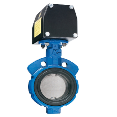 a válvula de borboleta trapezoide FIGURA 990 E 920 RESILIENTES ASSENTADA com a caixa de interruptor limitado do topworx