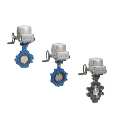 Válvula de borboleta trapezoide da válvula de controle com atuador elétrico EPI2 para instalações petroquímicas químicas industriais pesadas