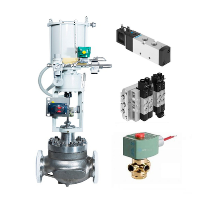 Válvula de controle chinesa com atuador pneumático e Asco 8210G e válvula de solenoide de Festo VUVS-L30