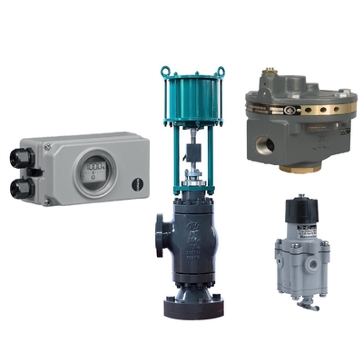 Regulador do filtro de Fisher 2625 da válvula de controle do fluxo com o Positioner da válvula de Samson 3730-3 e o Masoneilan 78-40