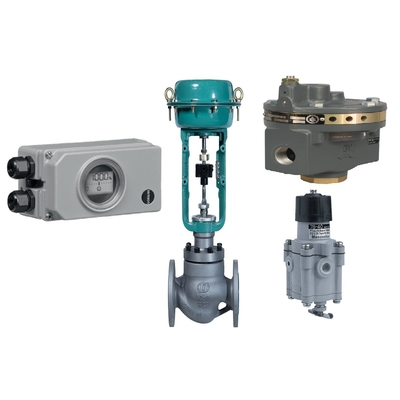 Flow Masoneilan 78-40 com posicionador de válvula Samson 3730-3 e válvula de controle regulador de filtro Fisher 2625