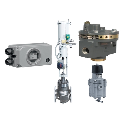 Positioner da válvula de Samson 3730-3 com o regulador do filtro de Fisher 2625 e o Masoneilan 78-40