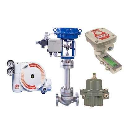 Positioner da válvula de Flowserve 3200MD com o regulador do filtro da válvula 67CFR de válvula de controle do fluxo e de ASCO 551 de solenoide