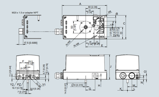 Do eletro de alumínio do cerco de Siemens SIPART PS2 Positioner pneumático para a válvula de controle do fluxo