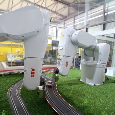 Mini-braço robótico de 6 eixos ABB IRB 1200 com agarrador robótico CNGBS para manuseio de automação robótica