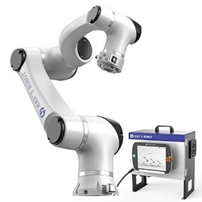 HAN'S E5 com carga útil de 5 kg como robô colaborativo com agarrador robótico CNGBS para carga e descarga