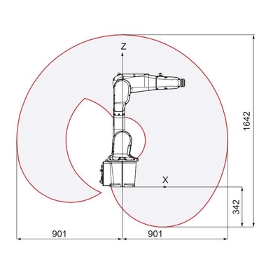 Manuseio de braço robótico 6 eixo IRB 1300 com CNGBS Robot Gripper para material de manuseio de robô