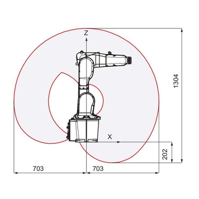 Manuseio de braço robótico 6 eixo IRB 1300 com CNGBS Robot Gripper para material de manuseio de robô