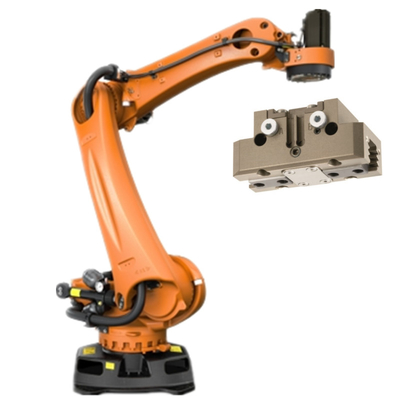 KR 120 R3200 PA Kuka 6 Eixo Braço Robô Industrial Com CNGBS Gripper OEM Como Equipamento de Manuseio de Materiais Robô de Paletização