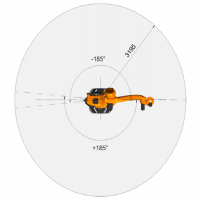 KR 120 R3200 PA Kuka 6 Eixo Braço Robô Industrial Com CNGBS Gripper OEM Como Equipamento de Manuseio de Materiais Robô de Paletização