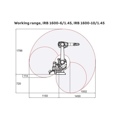 ABB Braço Robótico 6 Eixo IRB 1600-10/1.45 Com CNGBS Robot Gripper Para Robot de Manuseio Automático