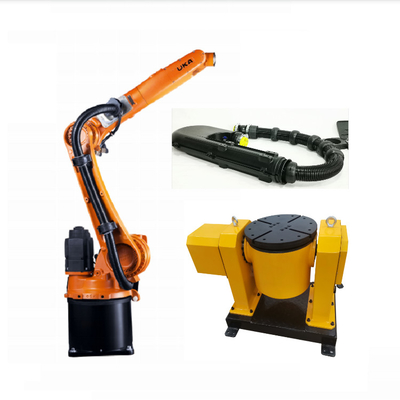 Kuka Robot Arm KR10 R1420 com posicionador CNGBS como estação de trabalho de solda