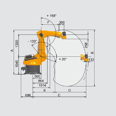 KUKA Industrial Robot Arm KR 470-2 PA Robot de paletização com trilho de guia CNGBS para fábrica como máquina de paletes