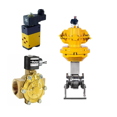 Válvulas de controlo chinesas com actuador pneumático e válvula de solenoide Parker D3DW