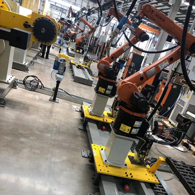 Relhas robóticas com carga útil de 2500 kg e alcance de 3200 mm com robô ABB e outros robôs como trilho guia