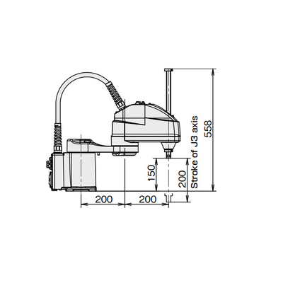 Robô Scara SR-3iA de 4 eixos com braço robótico de carga útil de 3 kg como máquina de seleção e colocação para manuseio