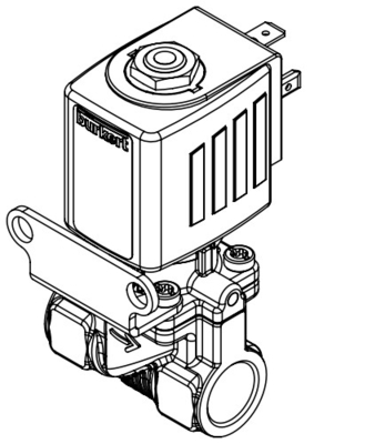 2/2 Funcionamento da válvula de solenoide de latão Burkert 6281 Com 24DVC resistente a altas temperaturas 2/2-Way Diafragma