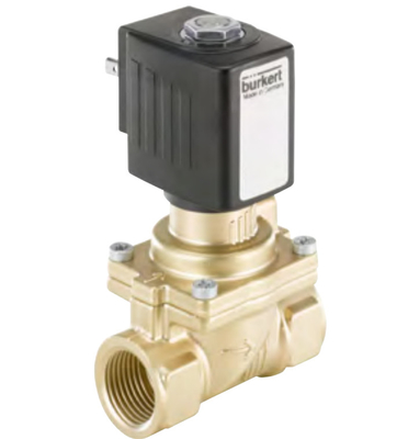2/2 Funcionamento da válvula de solenoide de latão Burkert 6281 Com 24DVC resistente a altas temperaturas 2/2-Way Diafragma