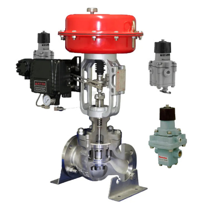Masoneilan 78-40 Regulador de filtro de ar e Masoneilan SVI2 Valve Pneumatic Positioner para válvula de guia de ângulo reto