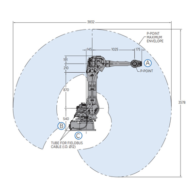Yaskawa Braço Robótico Industria MOTOMAN GP50 Com CNGBS Dressing Pack Para Mais Spray Paint