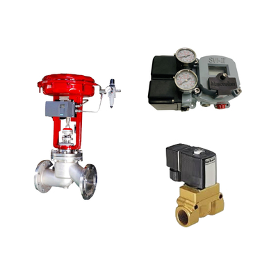 A famosa válvula de controle pneumático da China com posicionador Masoneilan SVI2-21123121 e válvula de solenoide Burkert 5404