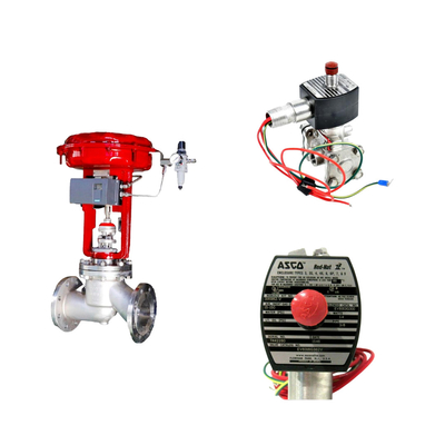 A famosa válvula de controle pneumático da China com posicionador Masoneilan SVI2-21123121 e válvula solenoide ASCO