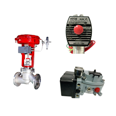 A famosa válvula de controle pneumático da China com posicionador Masoneilan SVI2-21123121 e válvula solenoide ASCO