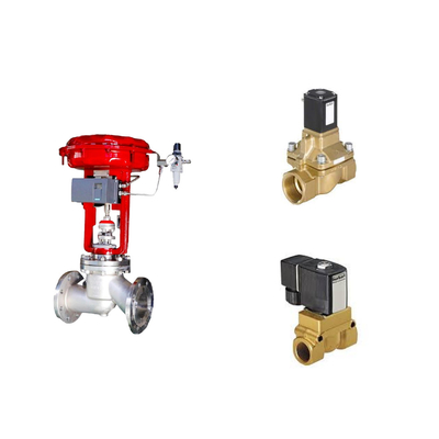 Válvulas de controlo pneumáticos com posicionador de válvula inteligente Koso KGP5000 e válvula solenoide Burkert 5404