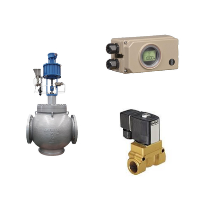Válvula de controlo pneumática com Samson Electropneumatic 3730-3 posicionador e Burkert Tipo 5404 válvula solenoide