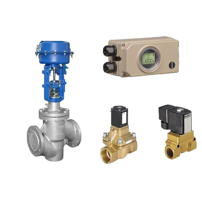 Válvula de controlo pneumática com Samson Electropneumatic 3730-3 posicionador e Burkert Tipo 5404 válvula solenoide