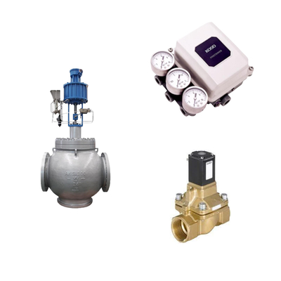 Valvas de controlo de alta qualidade de porcelana com posicionador digital KOSO PP800 e válvula de solenoide tipo 5404 Burkert