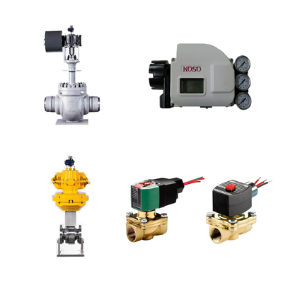 Válvulas de controlo pneumáticas chinesas de alta qualidade com posicionador de válvula inteligente koso KGP5000 e válvulas solenoides ASCO