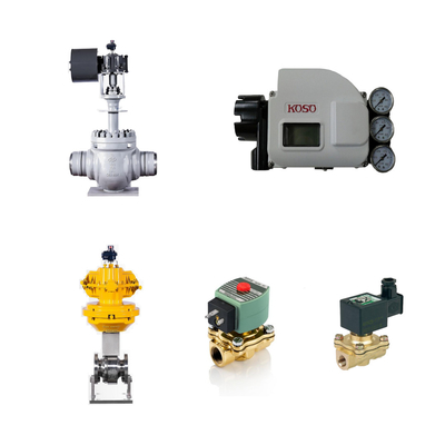 Válvulas de controlo pneumáticas chinesas de alta qualidade com posicionador de válvula inteligente koso KGP5000 e válvulas solenoides ASCO